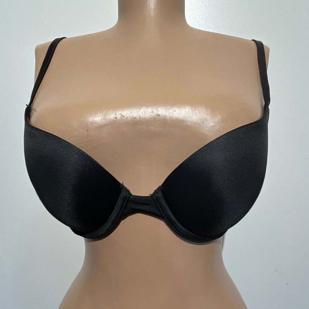 PINK Victoria's Secret Black Wear Everywear Underwire Push Up Bra Size 32B
